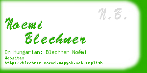 noemi blechner business card